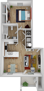 A1-One Bedroom / One Bath - 739Sq.Ft.*
